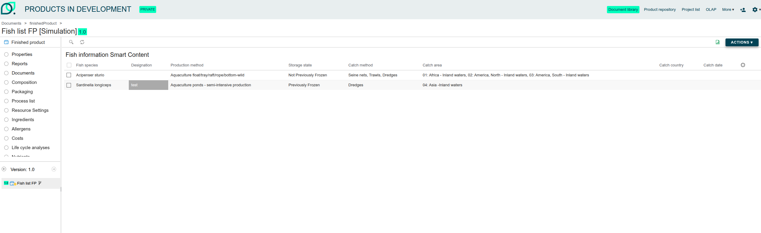 Smart content GS1 fish information