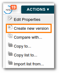 Create new version