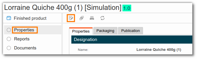 rename a version in finished product