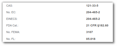Identifiants des substances chimiques Identifiants des substances chimiques